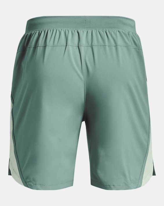 Men's UA Launch SW 7'' Wordmark  Shorts, Green, pdpMainDesktop image number 7